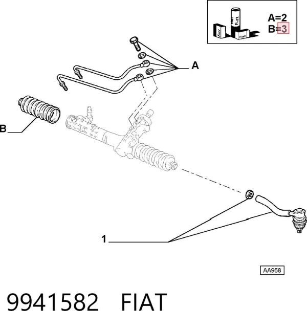 Osłona mechanizmu kierowniczego (maglownicy) 9941582 Fiat/Alfa/Lancia