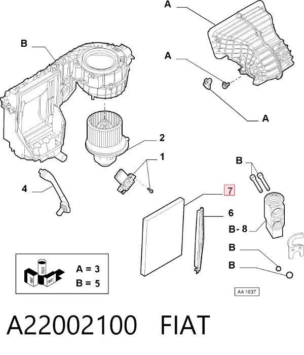 Filtr kabiny A22002100 Fiat/Alfa/Lancia