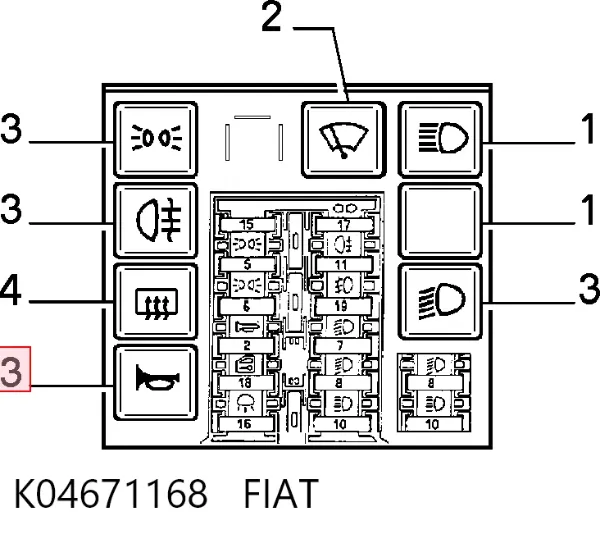 Elektryczne przekaźnik wielofunkcyjne K04671168 Fiat/Alfa/Lancia
