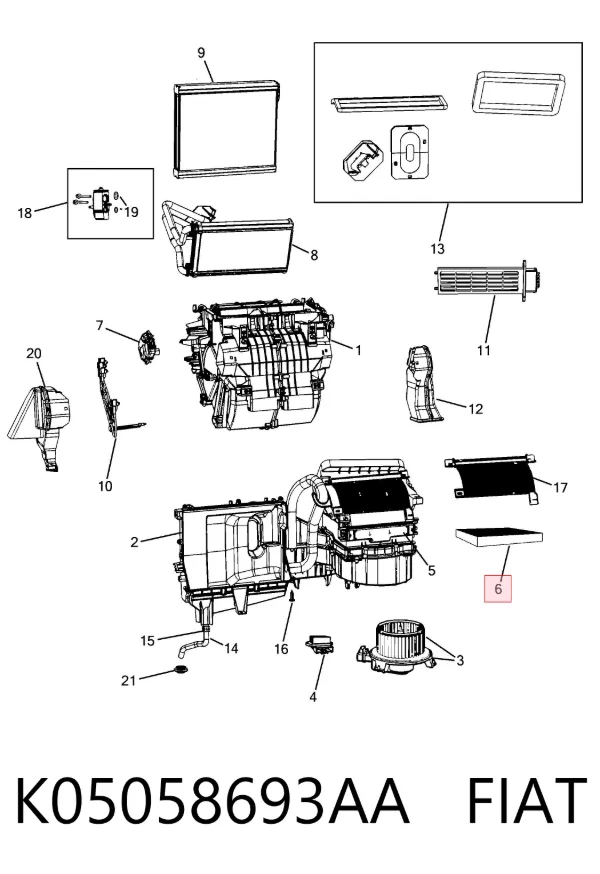 Filtr kabiny K05058693AA Fiat/Alfa/Lancia