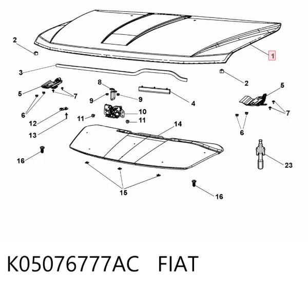 Maska silnika K05076777AC Fiat/Alfa/Lancia