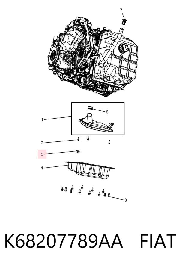 Filtr automatycznej skrzyni biegów K68207789AA Fiat/Alfa/Lancia