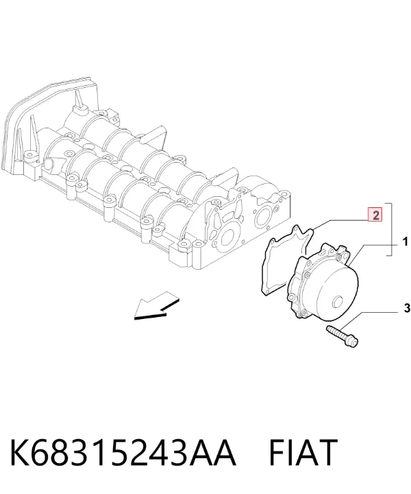 Uszczelka pompy próżniowej K68315243AA Fiat/Alfa/Lancia