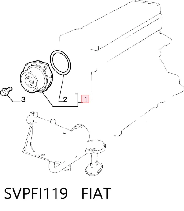 Pompa chłodząca wodna SVPFI119 Fiat/Alfa/Lancia