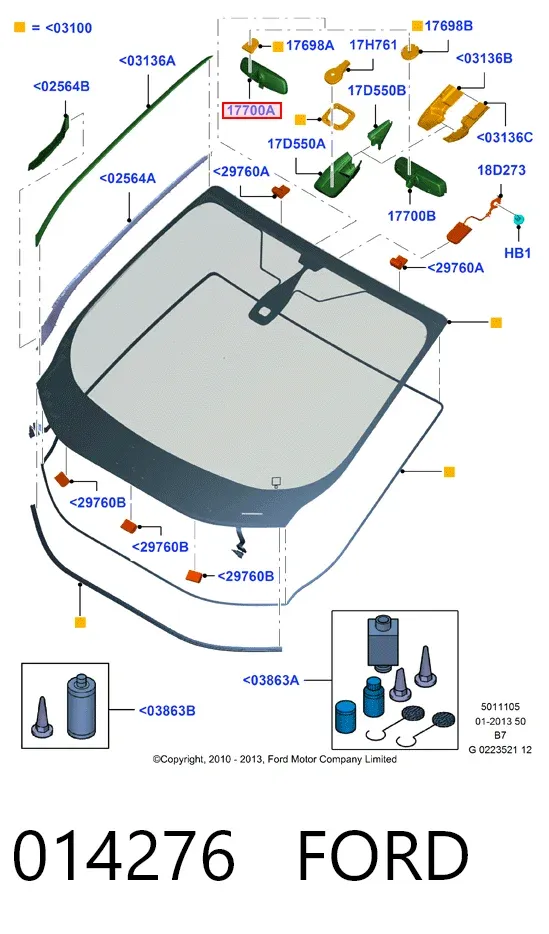 Lusterko wewnętrzne 014276 Ford