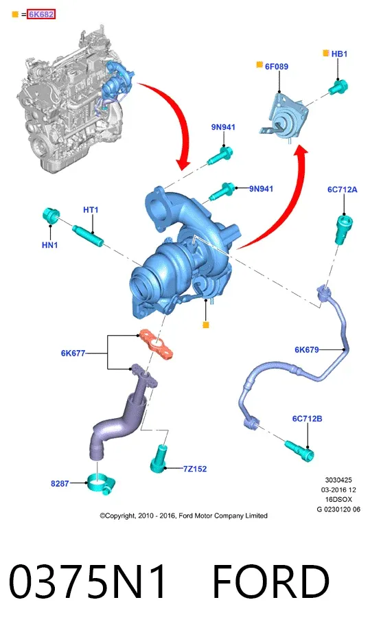 Turbina 0375N1 Ford