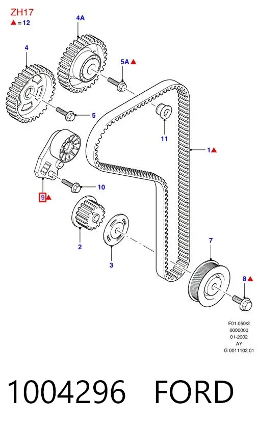 Napinacz paska rozrządu 1004296 Ford