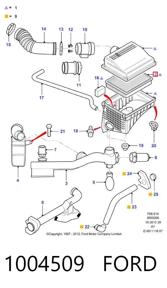 Filtr powietrza 1004509 Ford