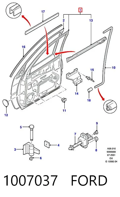 Drzwi przednie lewe Ford Fiesta Mk4