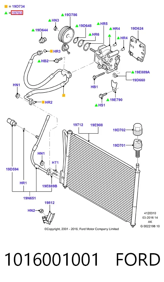 Sprężarka klimatyzacji 1016001001 Ford