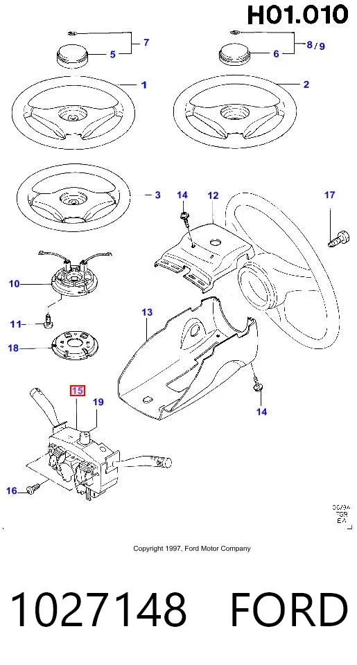Przełącznik zespolony, w komplecie 1027148 Ford