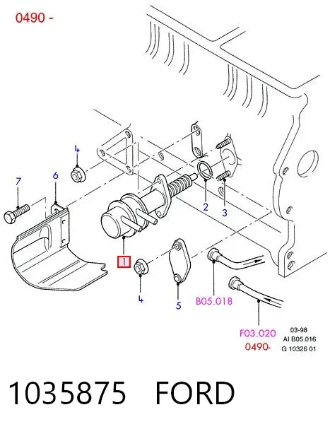 Pompa paliwa mechaniczna 1035875 Ford