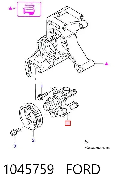 Pompa wspomagania hydraulicznego kierownicy 1045759 Ford