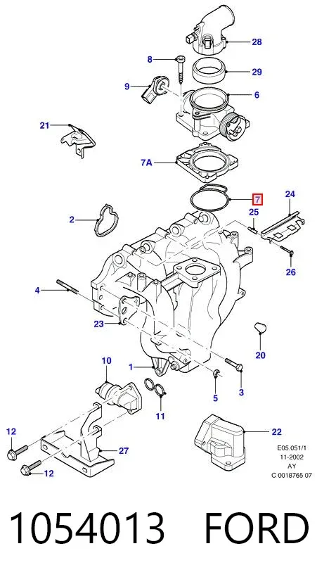 Uszczelka przepustnicy Ford Mondeo II