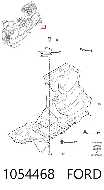 Filtr kabiny 1054468 Ford