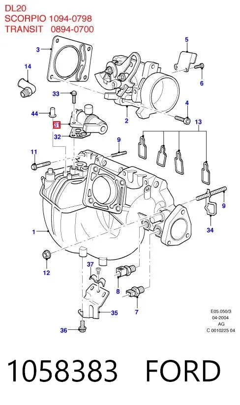 Regulator biegu jałowego 1058383 Ford