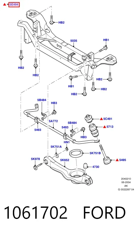 Łącznik stabilizatora tylnego 1061702 Ford