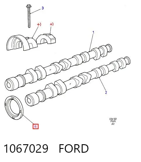 Uszczelniacz wałka rozrządu silnika 1067029 Ford