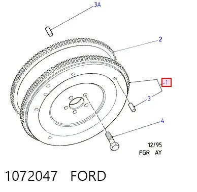 Koło zamachowe silnika 1072047 Ford