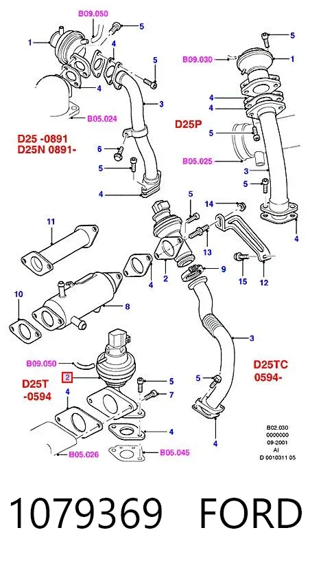 Zawór recyrkulacji spalin EGR 1079369 Ford