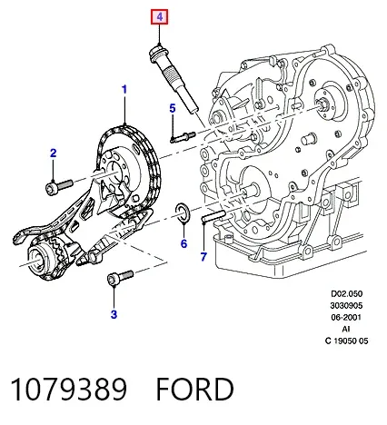 Napinacz łańcucha rozrządu 1079389 Ford