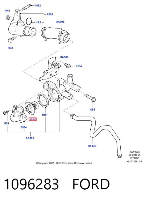 Termostat 1096283 Ford