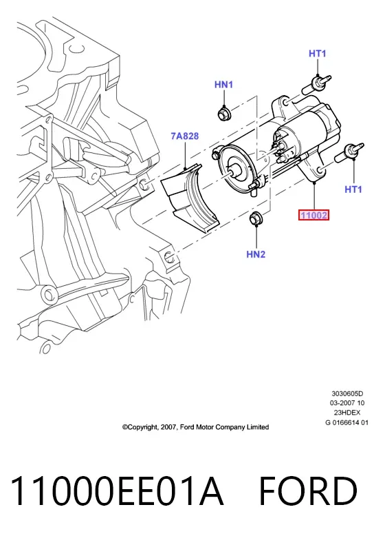 Rozrusznik 11000EE01A Ford