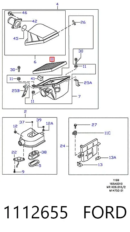 Filtr powietrza 1112655 Ford