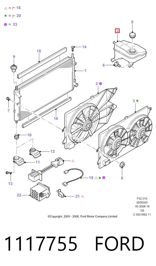 Zbiorniczek wyrównawczy układu chłodzenia 1117755 Ford
