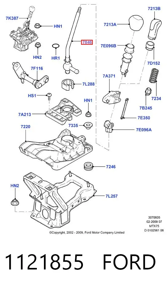 Dźwignia zmiany biegów Ford Mondeo III