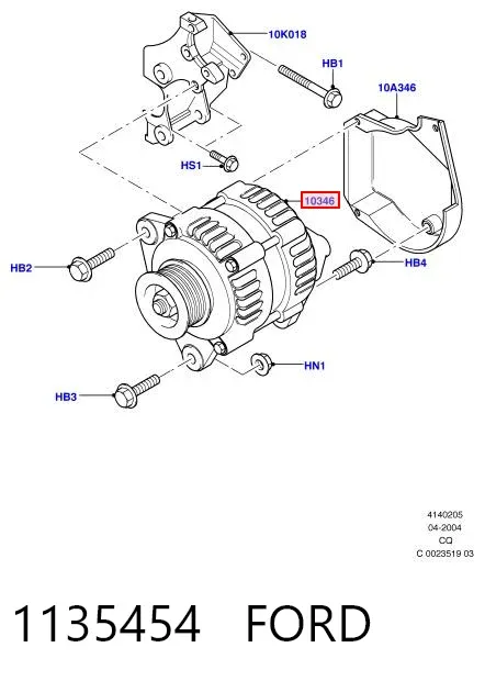 Alternator 1135454 Ford
