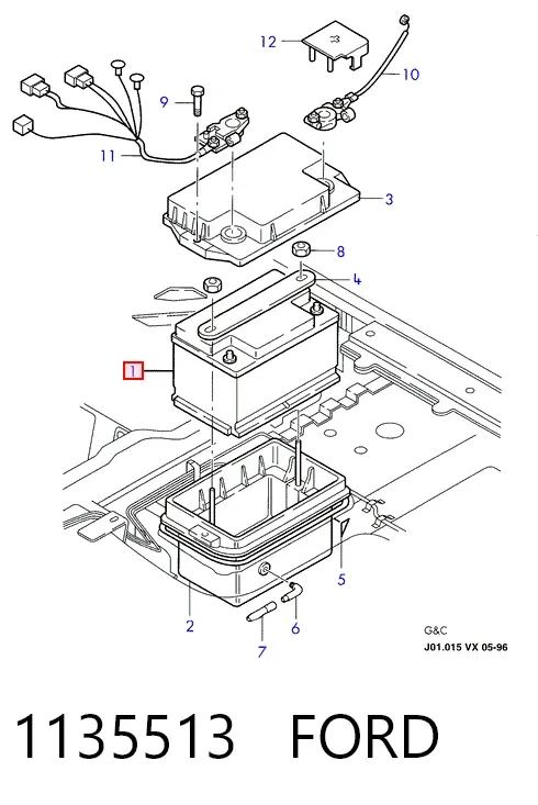 Bateria (akumulator) 1135513 Ford