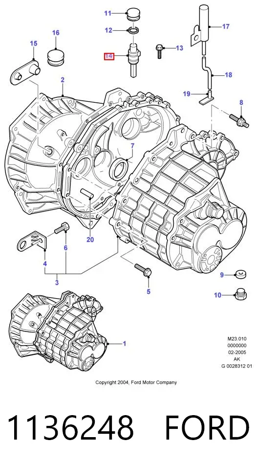 Czujnik prędkości 1136248 Ford