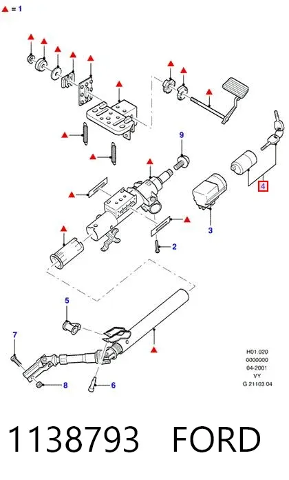 Wkładka stacyjki zapłonowej Ford Galaxy I VY