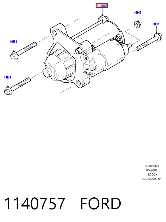 Rozrusznik 1140757 Ford