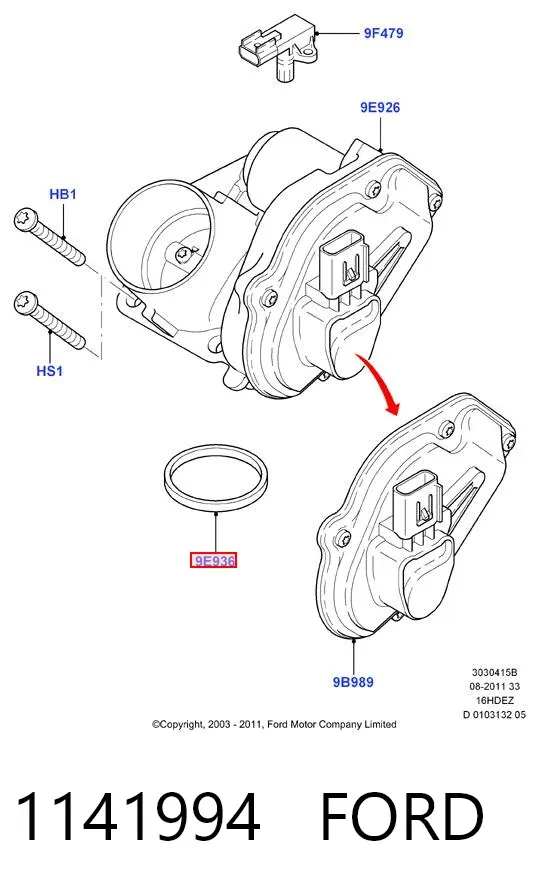Uszczelka przepustnicy 1141994 Ford