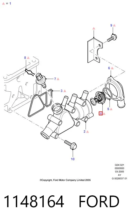 Termostat 1148164 Ford