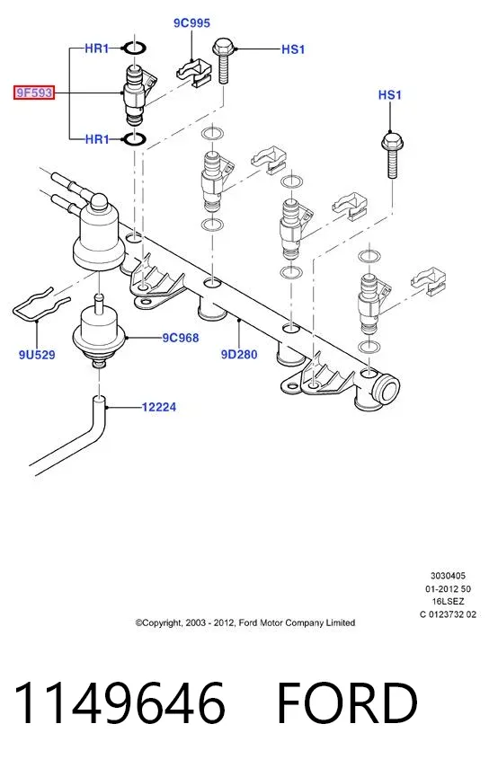 Wtryskiwacz paliwa 1149646 Ford