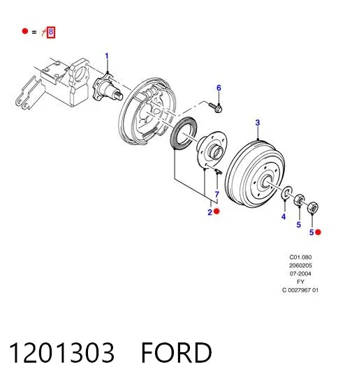 Piasta tylna 1201303 Ford