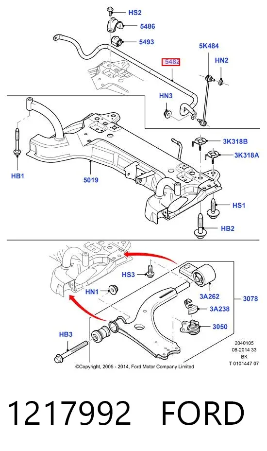 Stabilizator przedni Ford Fusion JU