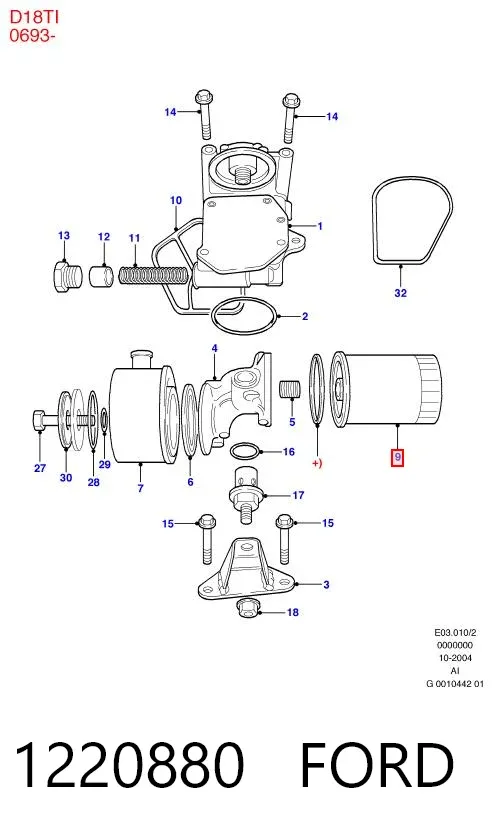 Filtr oleju 1220880 Ford