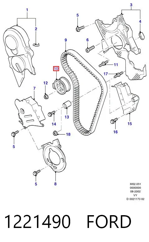 Rolka napinacza paska rozrządu 1221490 Ford