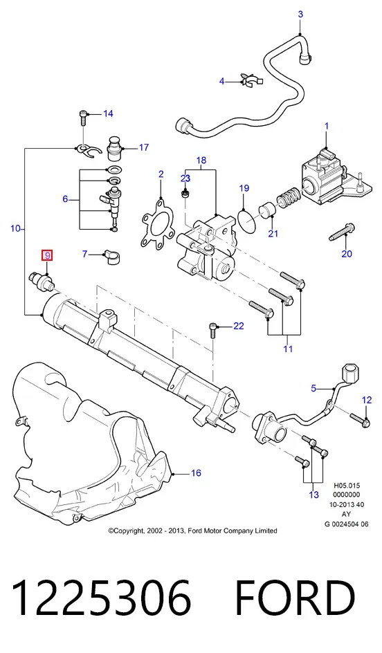 Czujnik ciśnienia paliwa 1225306 Ford