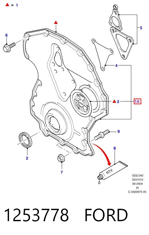 Pokrywa silnika przednia 1253778 Ford