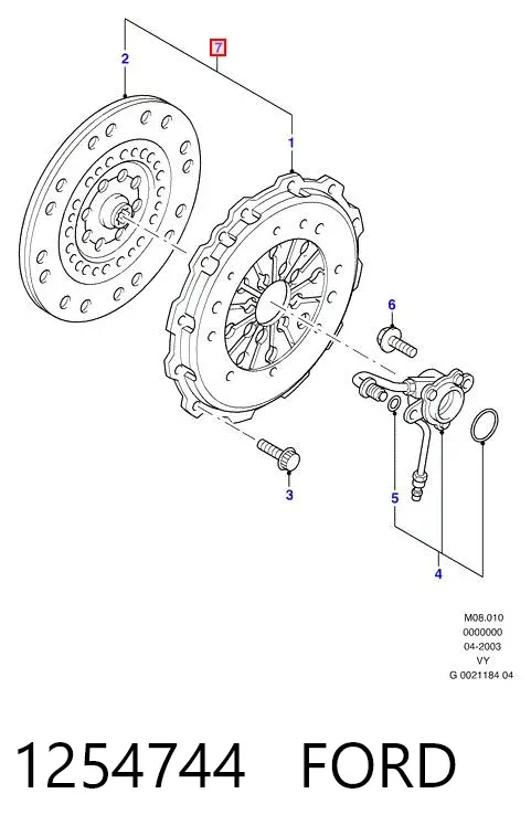 Zestaw sprzęgła (3 części) 1254744 Ford