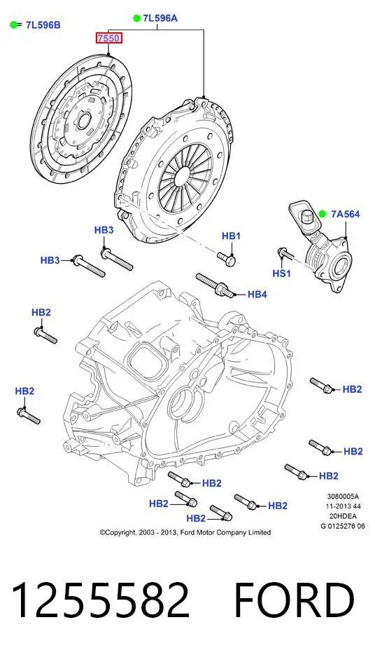 Tarcza sprzęgła 1255582 Ford