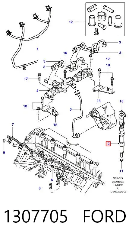 Wtryskiwacz paliwa 1307705 Ford