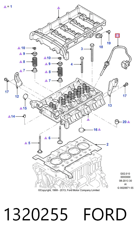 Czujnik temperatury płynu chłodzącego 1320255 Ford