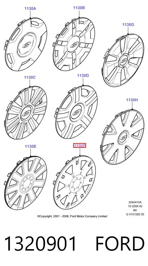 Kołpak do obręczy koła 1320901 Ford
