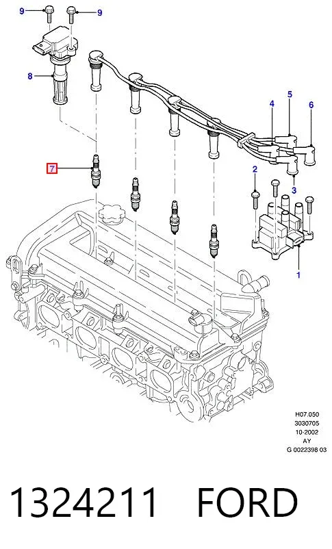 Świeca zapłonowa 1324211 Ford